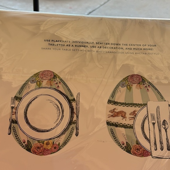 HESTER & COOK
Boxwood Bunny Egg Placemat, Set Of 12 - Picture 3 of 4